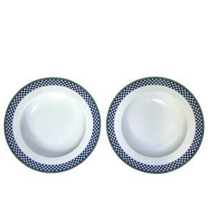 Villeroy & Boch Switch 3 1996-2020 Retired Castell 9" Rim Soup Bowls-Set of 2